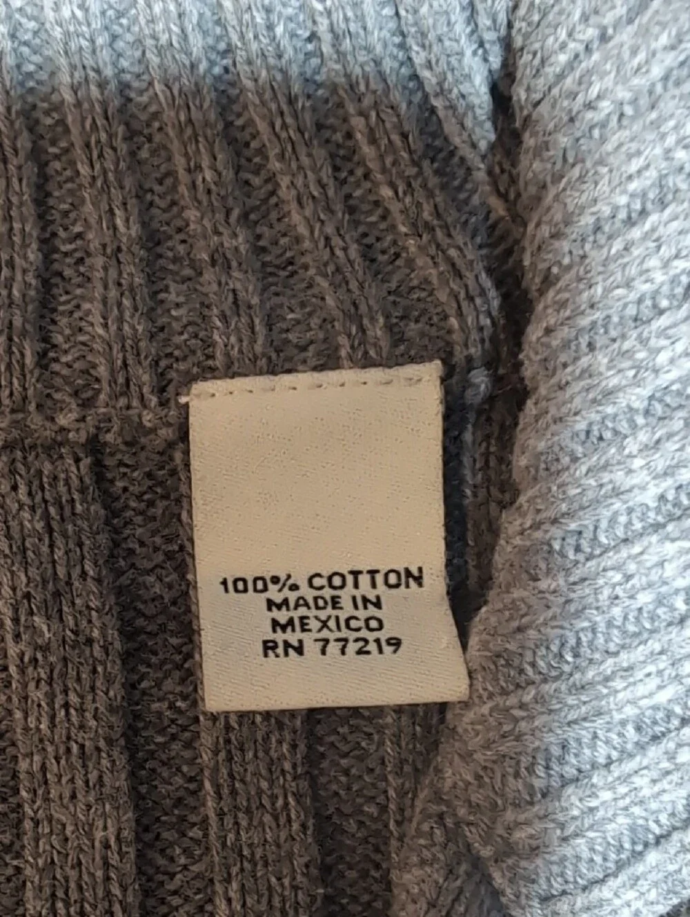 Men's XL Ribbed Half-Zip Sweater - Gray